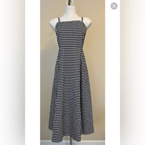 Gap Navy Gingham midi dress